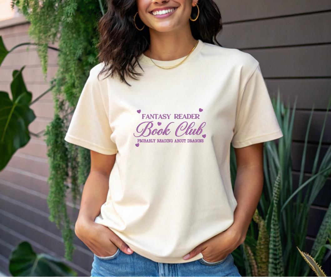 T-shirt Off White Fantasy Book Club