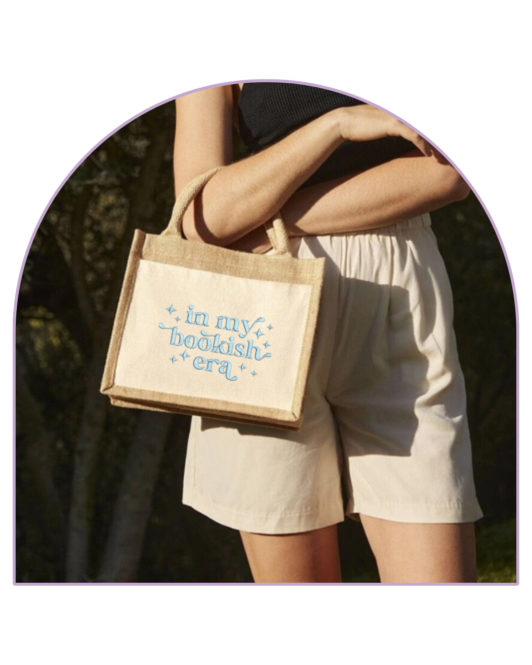Borsa Small in Juta Resistente In my bookish era