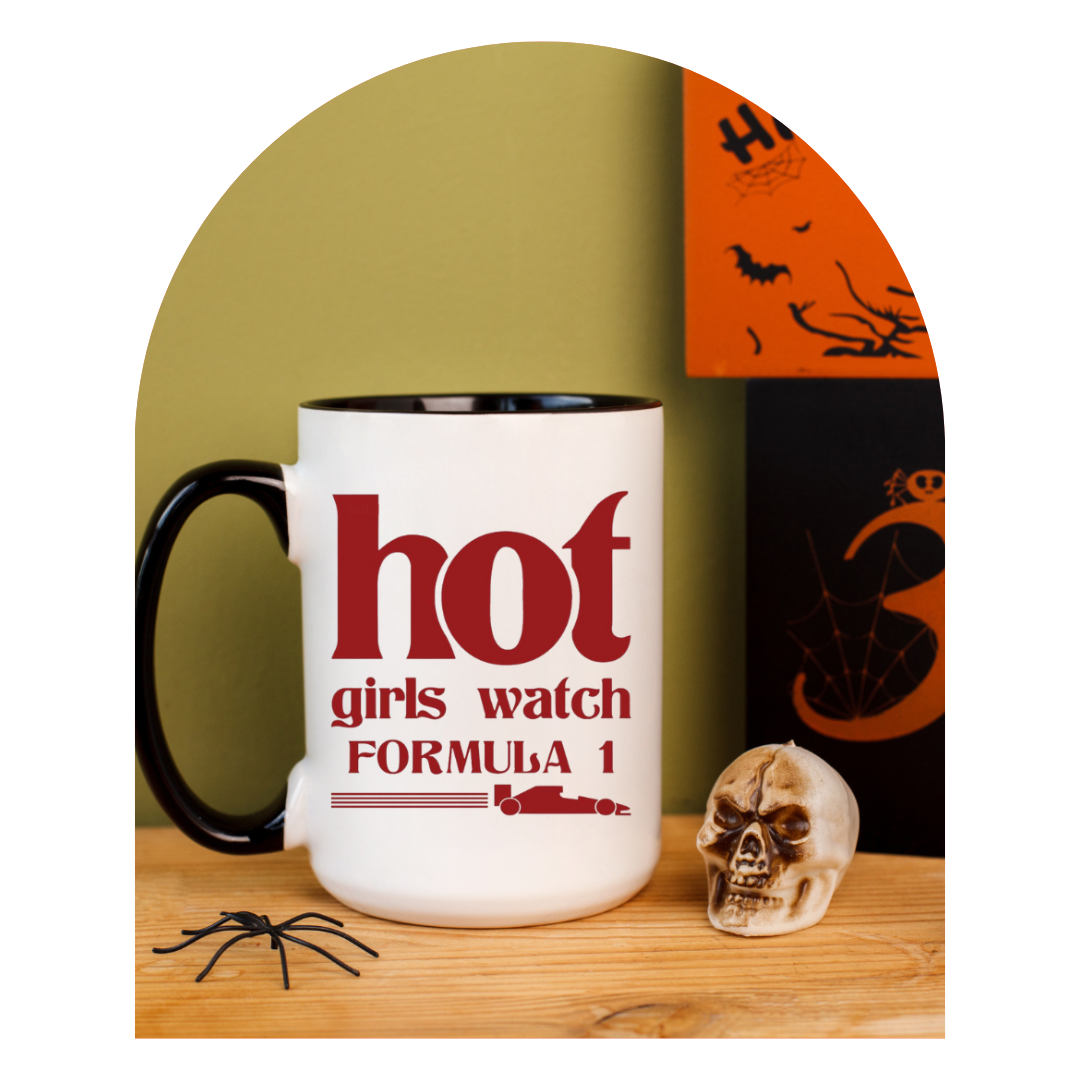 Tazza smussata Formula 1 interno e manico rosso