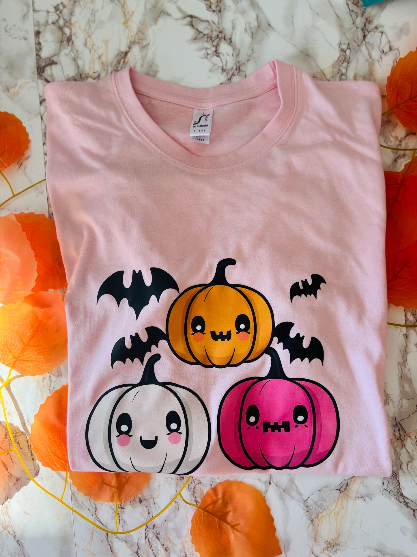 T-shirt Zucche Cute Rosa Taglia L