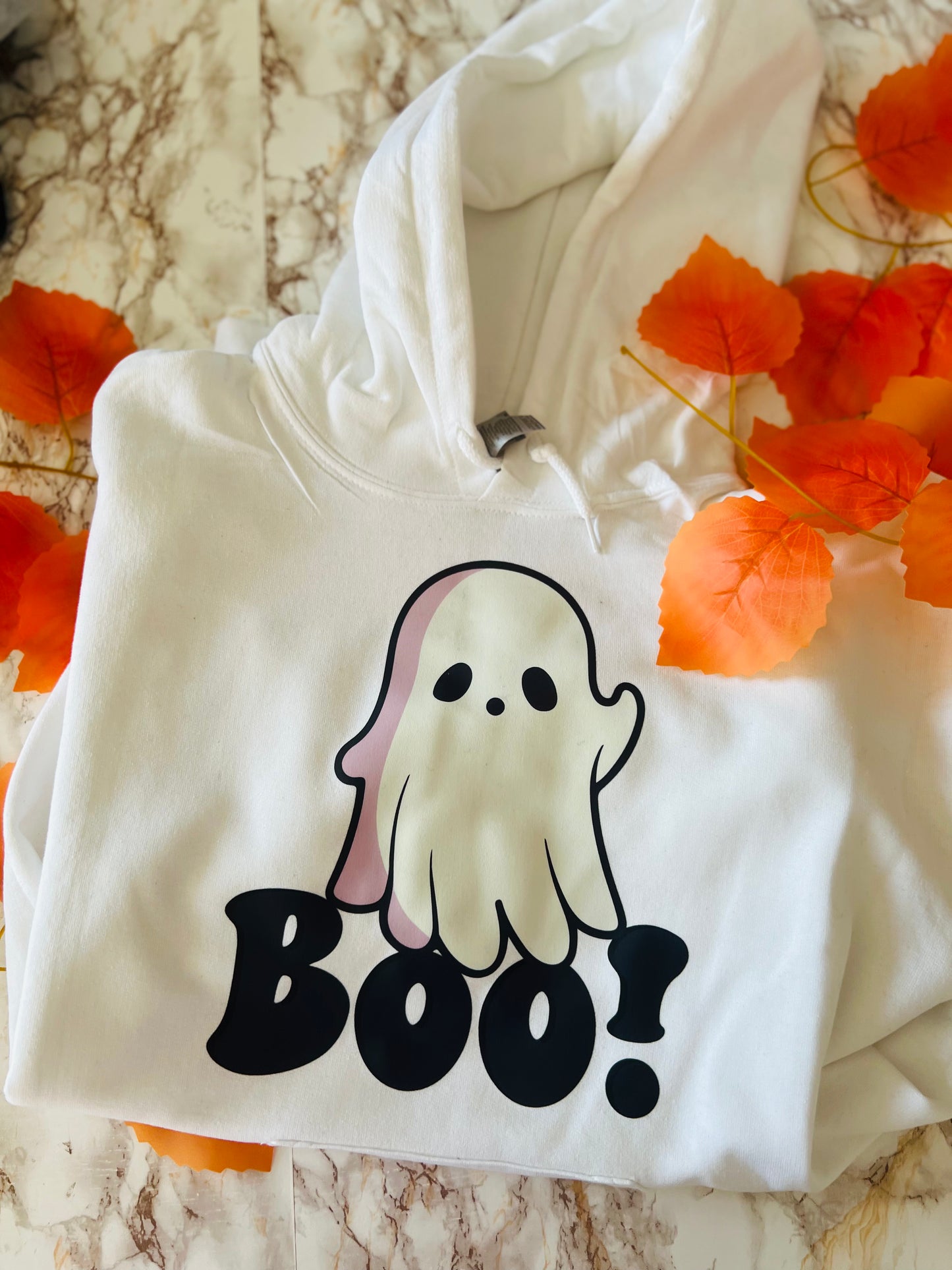 Felpa bianca Boo! Taglia S