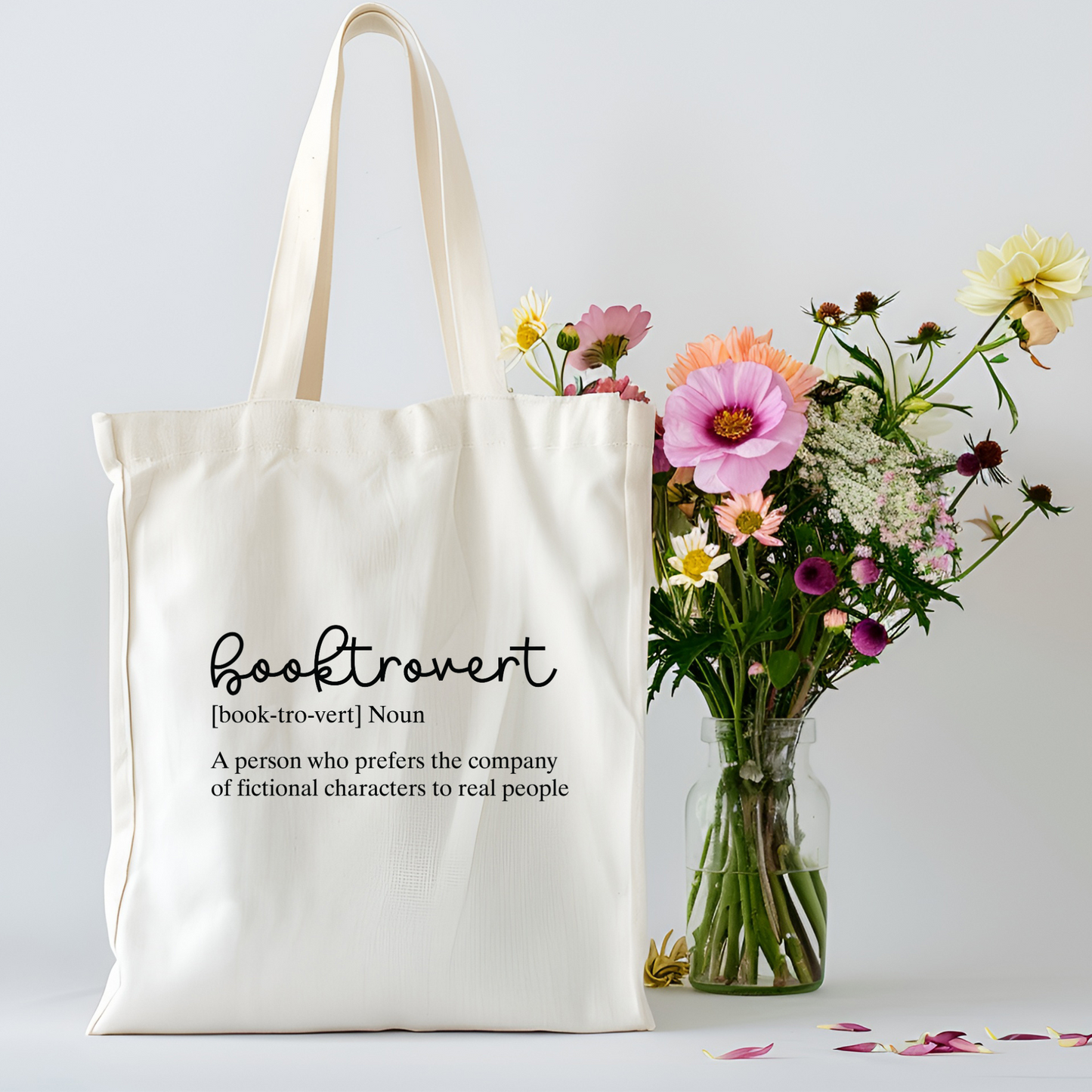 Borsa Shopper Bag/Tote Bag "Booktrovert"