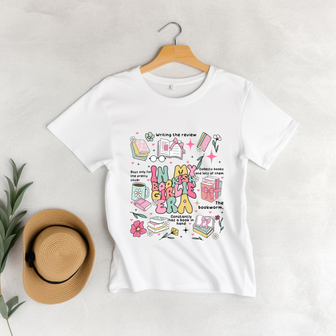 T-shirt "Bookish Era" (Colore Bianco)