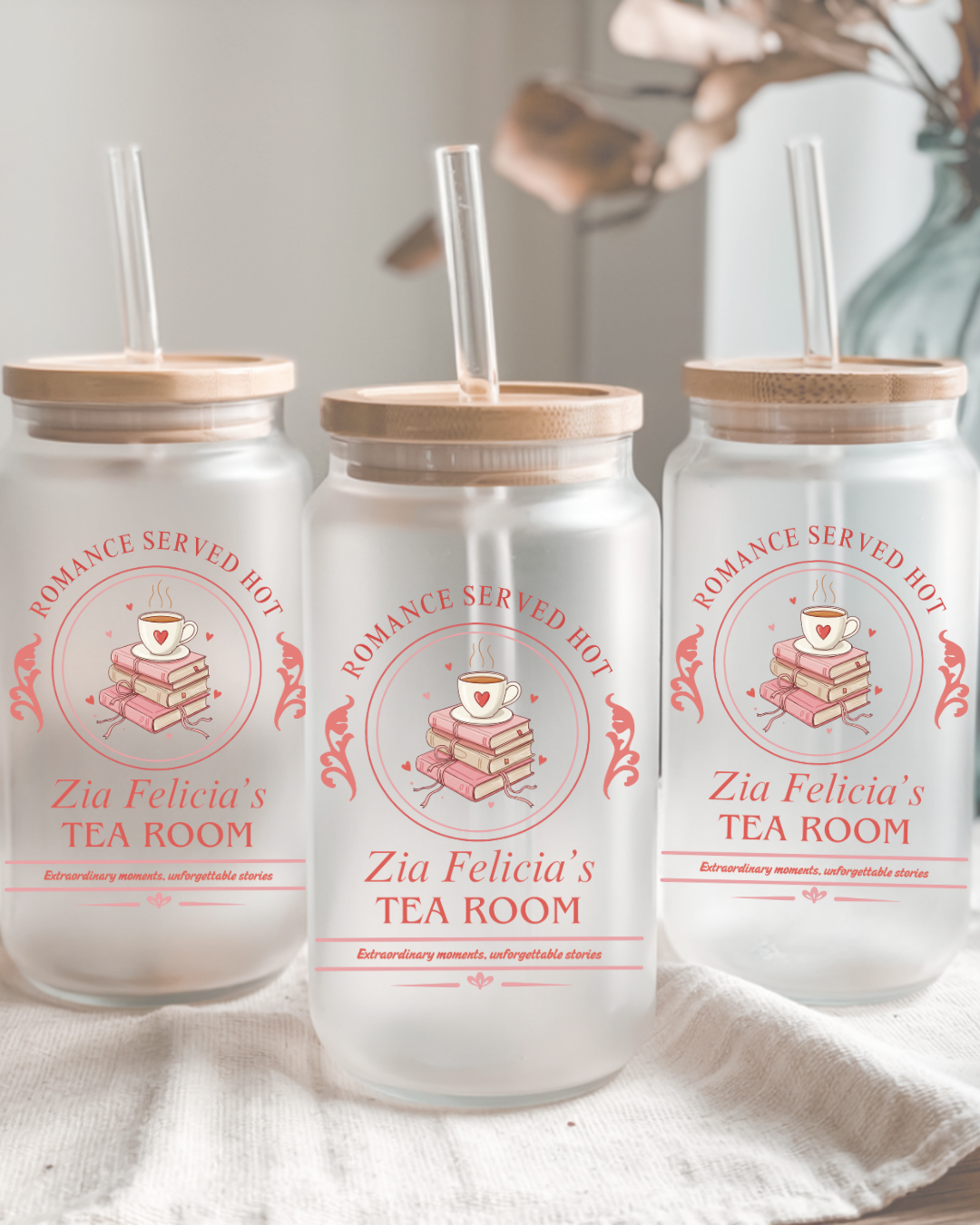 Zia Felicia's Tea Room - Tumbler in Vetro 520 ml