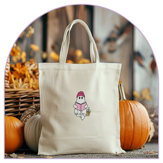 Tote Bag Ricamata - Ghost Reading