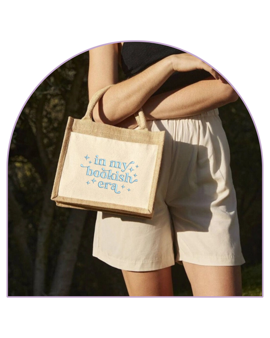 Borsa Small in Juta Resistente In my bookish era