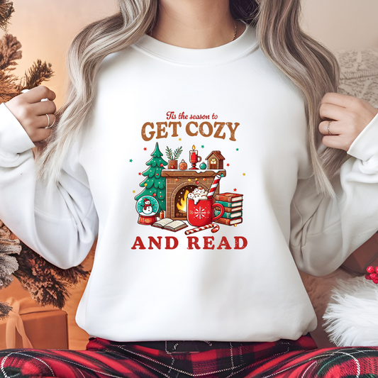 Felpa Girocollo "get cozy and read" BIANCA