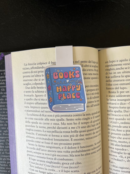 Segnalibro Magnetico Books Happy Place / Magnetic BookMark