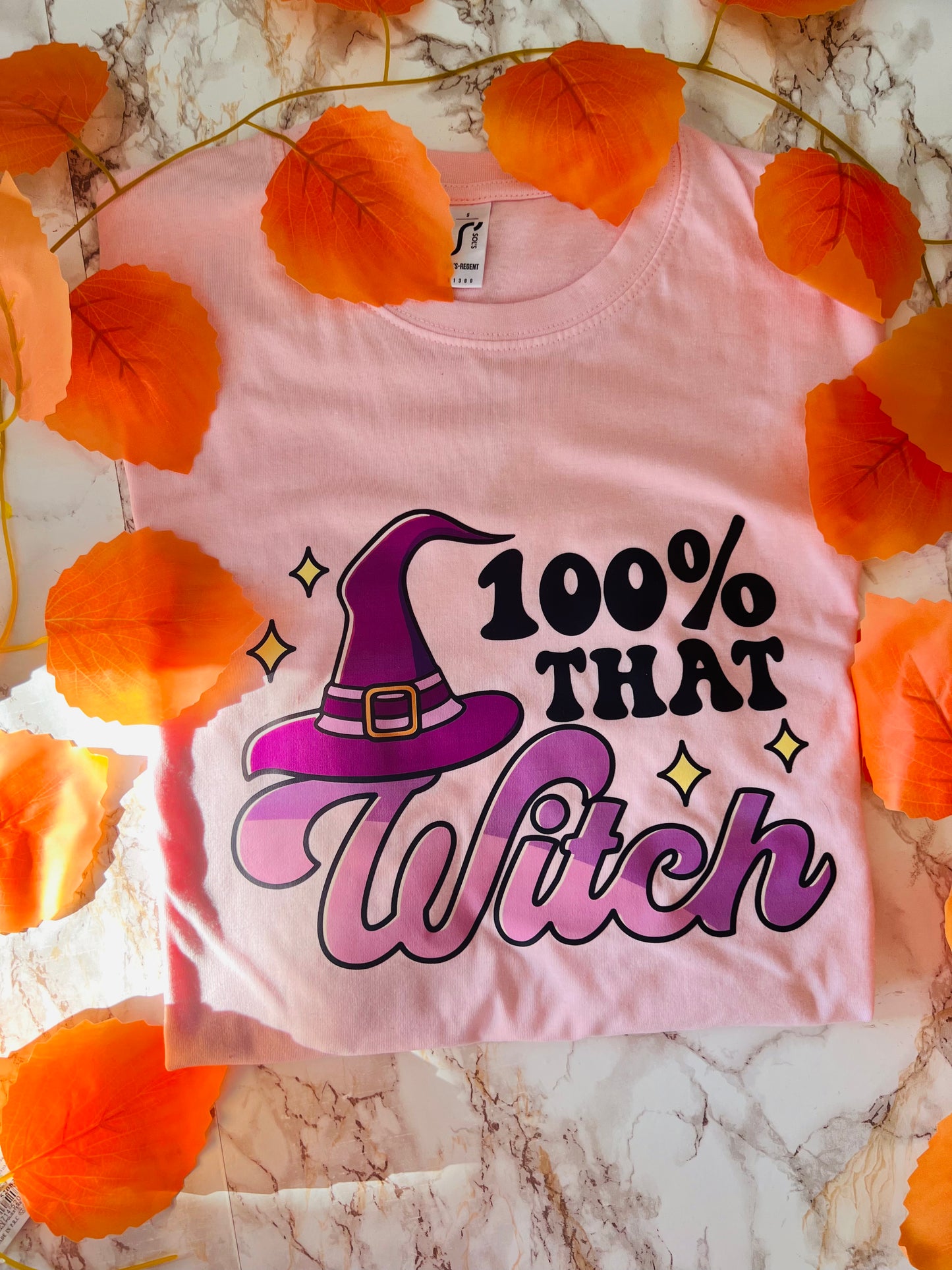 T-shirt 100% Witch Rosa taglia L