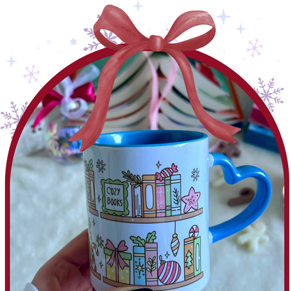 Tazza Christmas Library Cuore Azzurro
